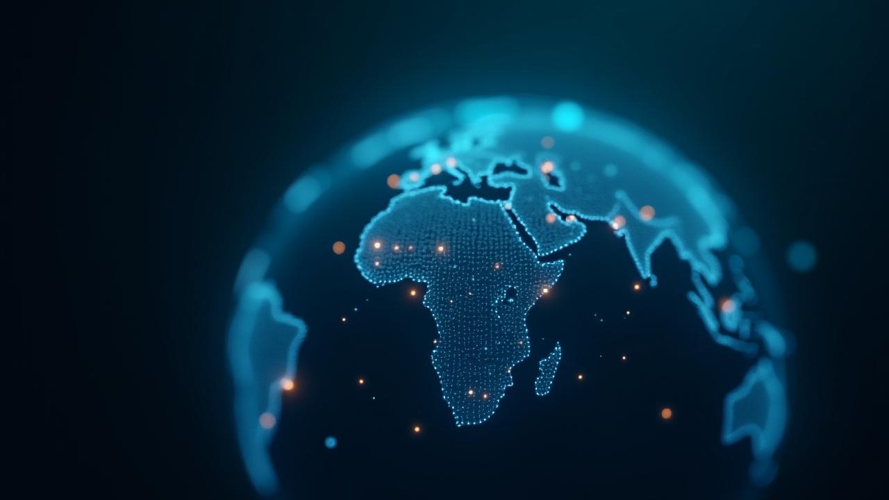 Abstract network of supply chain nodes representing global logistics connectivity